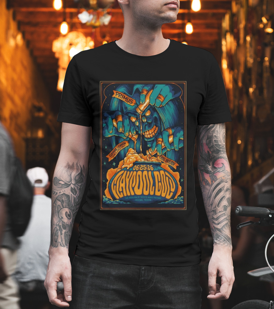 Primus Claypool Lennon Delirium Frog Brigade June 25 2026 Pavilion Toyota Music Factory Irving TX T-Shirt