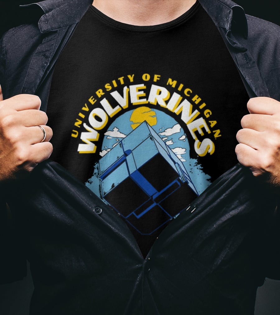 University Of Michigan Wolverines Rubik's Cube Puzzle Logic Theory T-Shirt