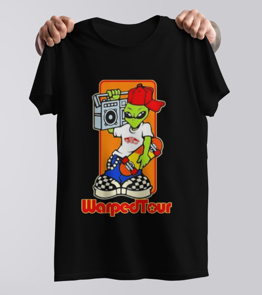 Vans Off The Wall Alien Skater Boombox Warped Tour Checker Shoes T-Shirt