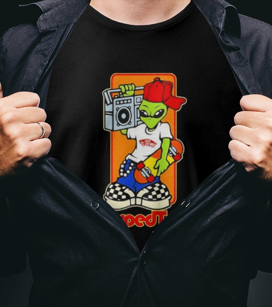 Vans Off The Wall Alien Skater Boombox Warped Tour Checker Shoes T-Shirt