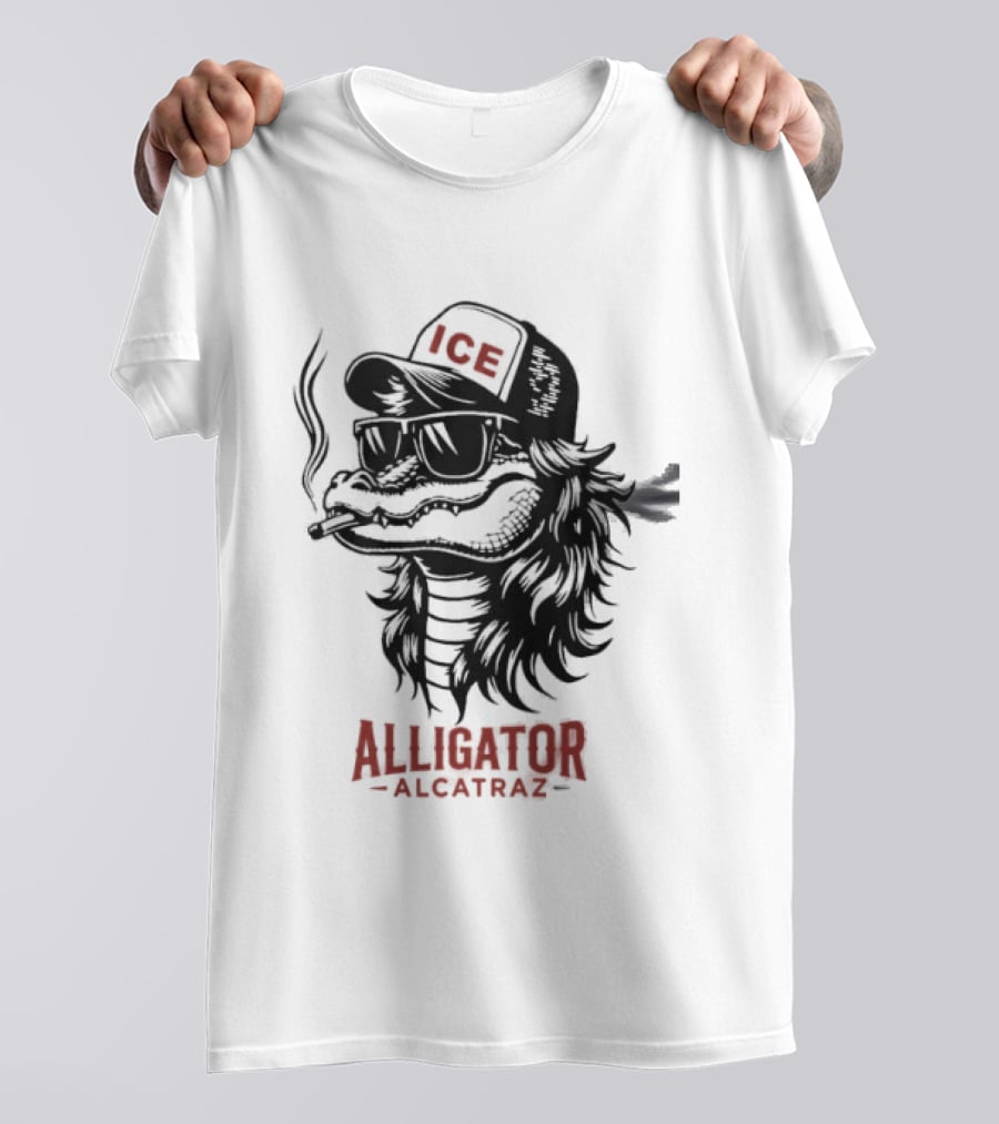 Alligator Alcatraz Ice Smoking T-Shirt