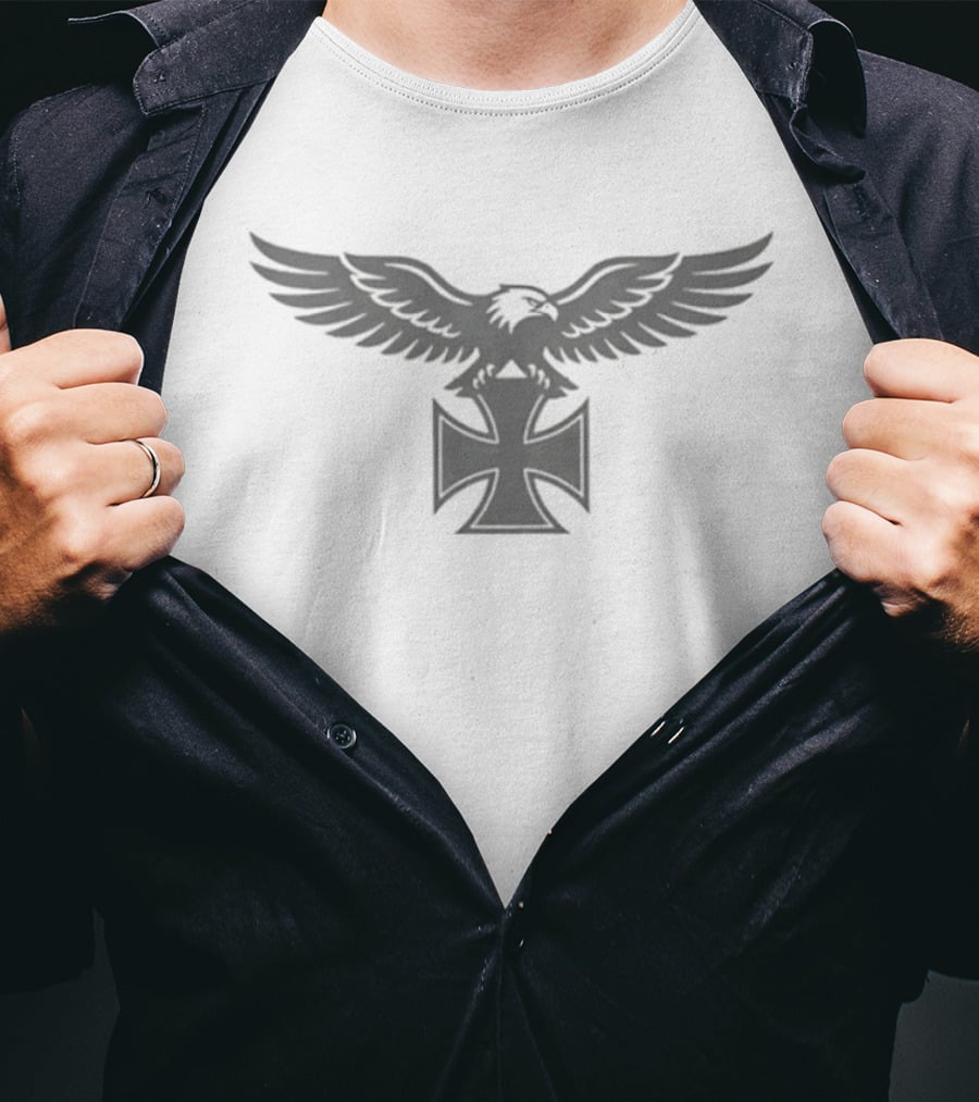 Blackout Eagle Iron Cross Military T-Shirt