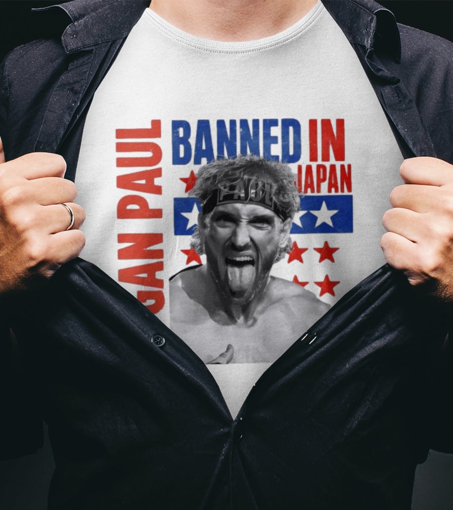 Logan Paul Banned In Japan Stars And Stripes T-Shirt