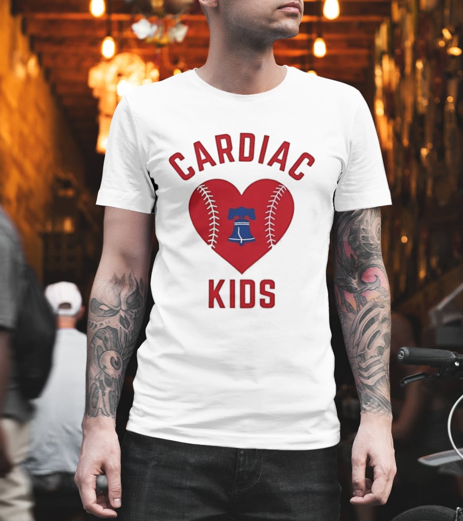Cardiac Kids Philadelphia Phillies Heart Baseball T-Shirt