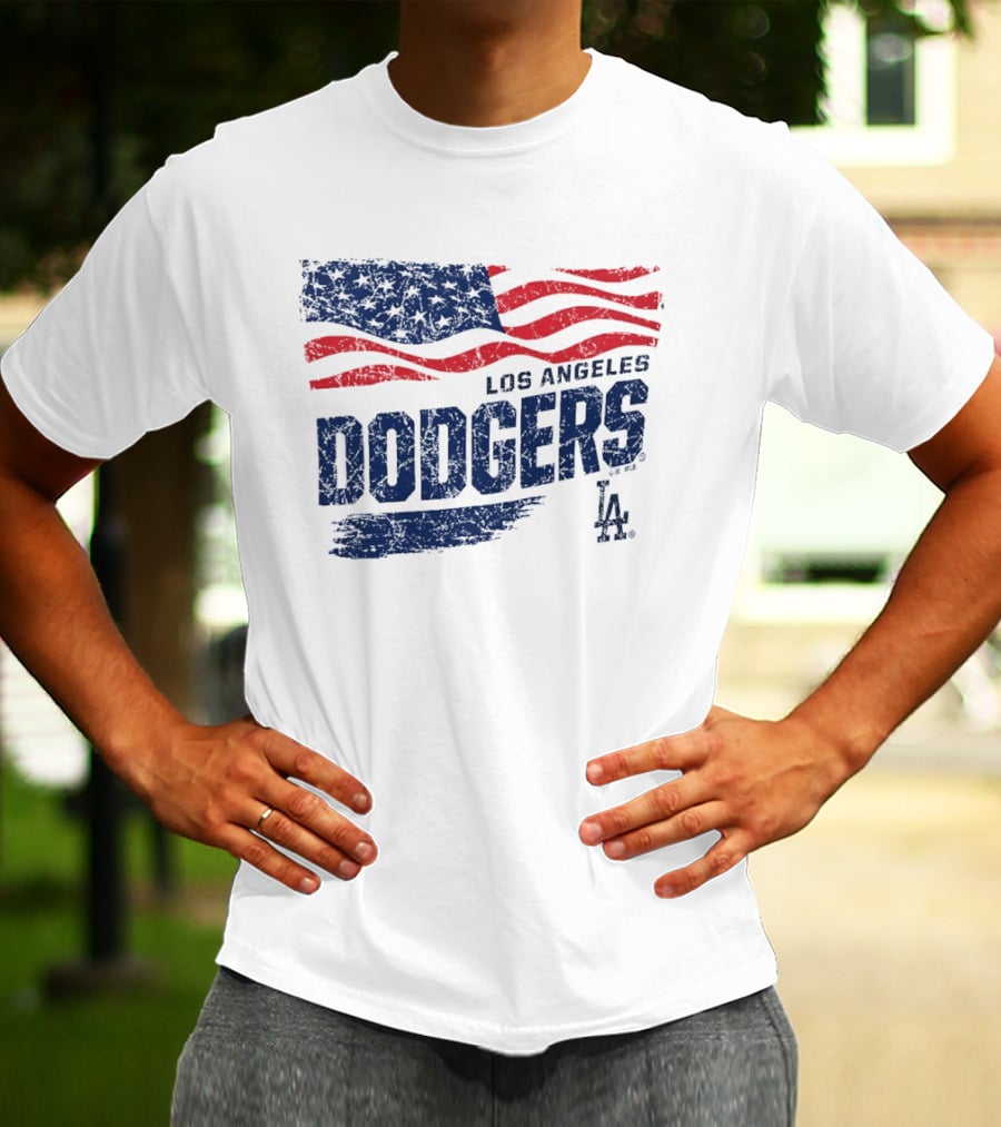 Los Angeles Dodgers American Flag T-Shirt