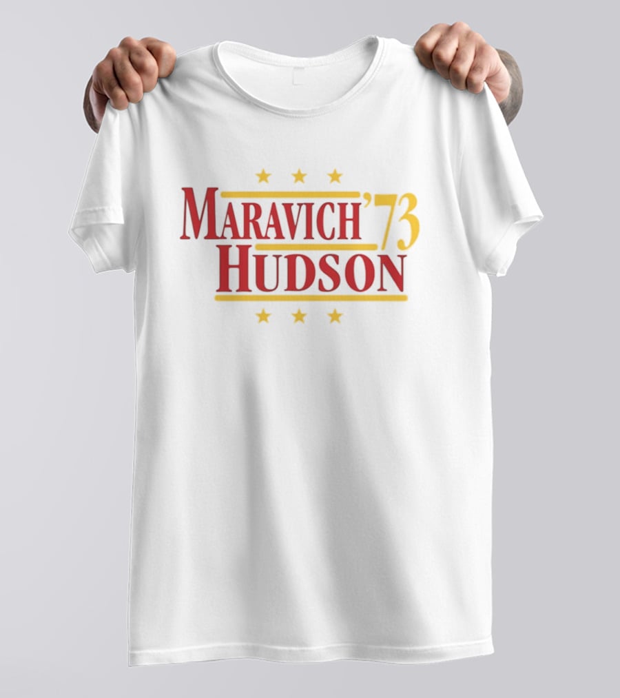Atlanta Hawks Maravich Hudson 1973 NBA Stars T-Shirt