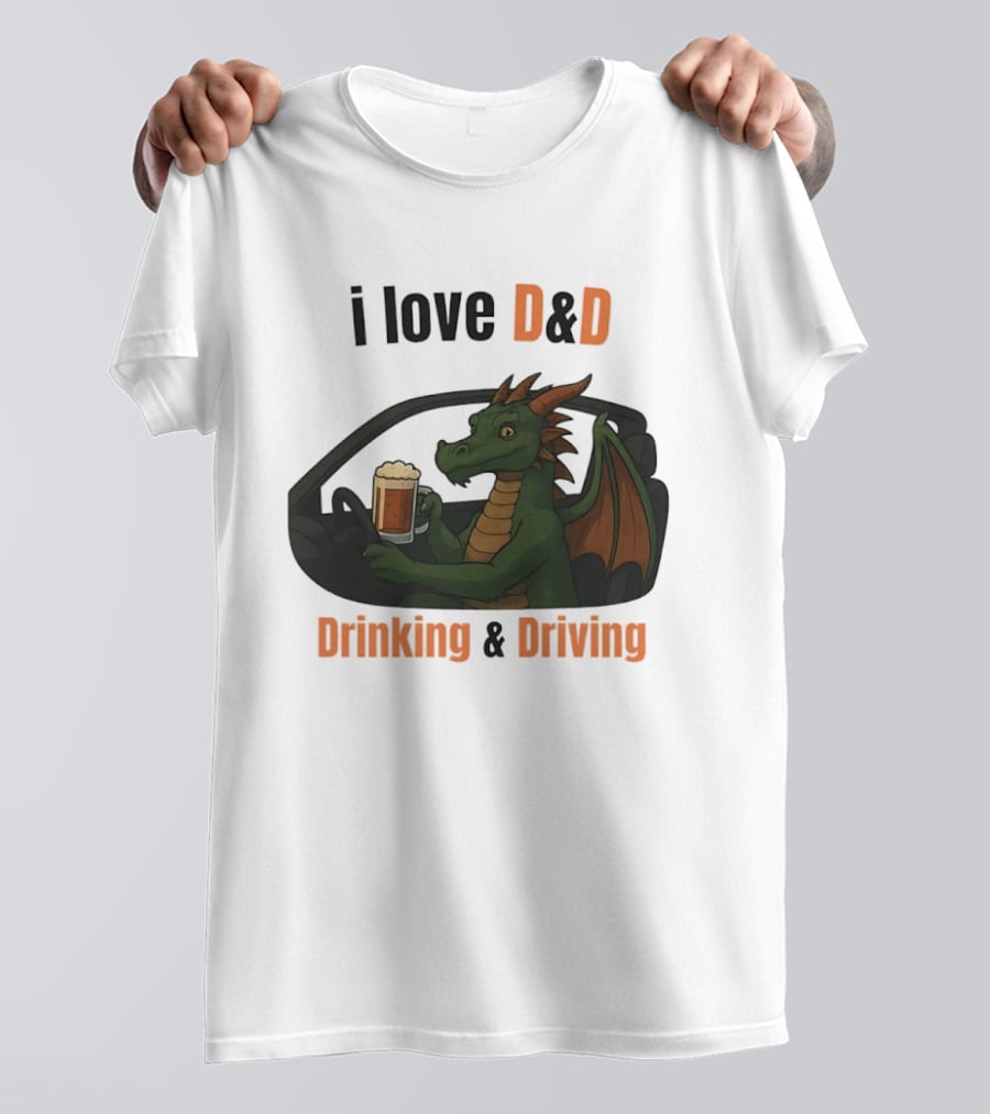 I Love D&D Dragon Beer Drinking And Driving T-Shirt