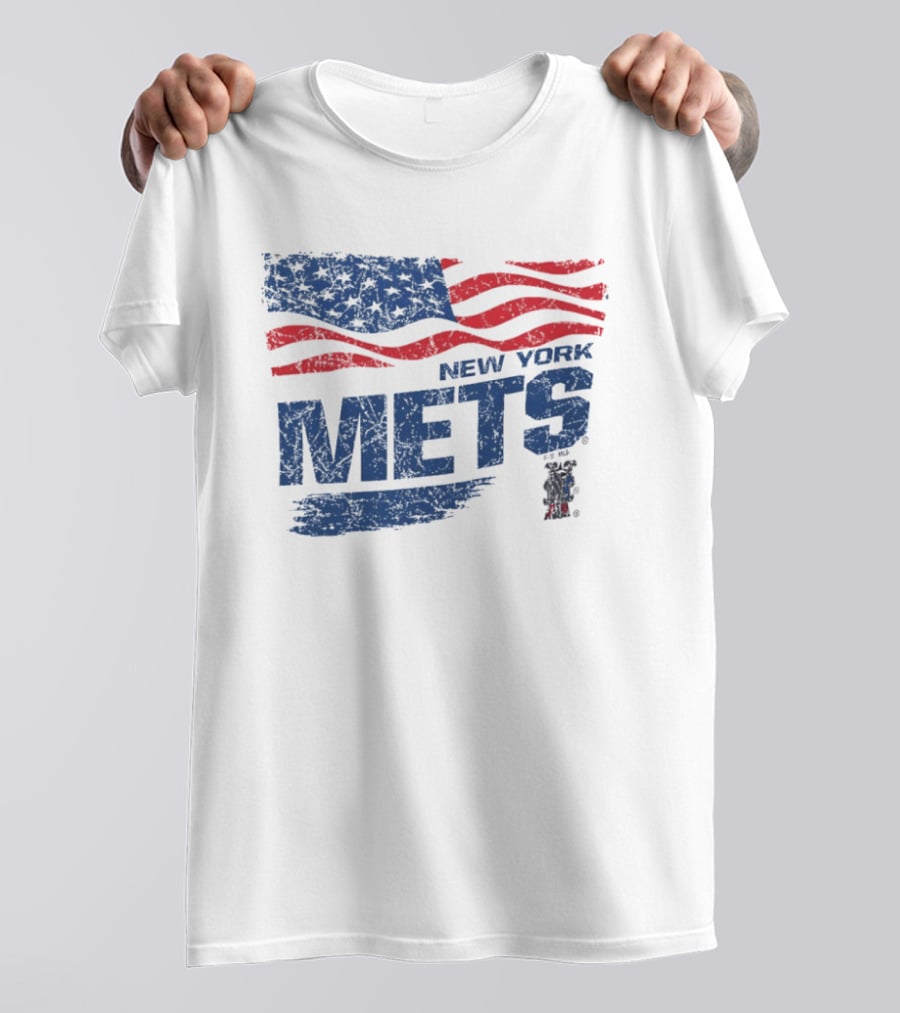 New York Mets 4th Of July American Flag Stars And Stripes 250th Anniversary T-Shirt