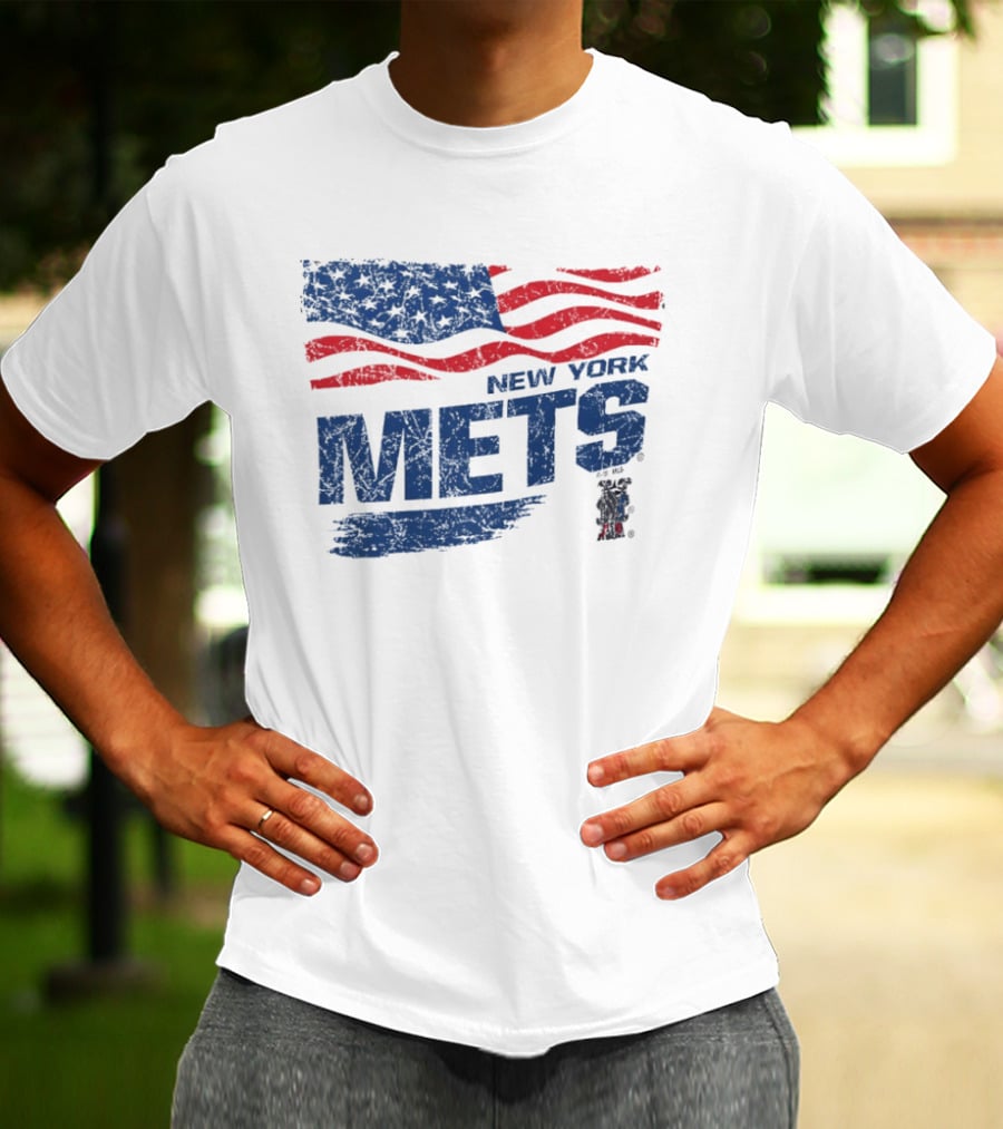 New York Mets 4th Of July American Flag Stars And Stripes 250th Anniversary T-Shirt