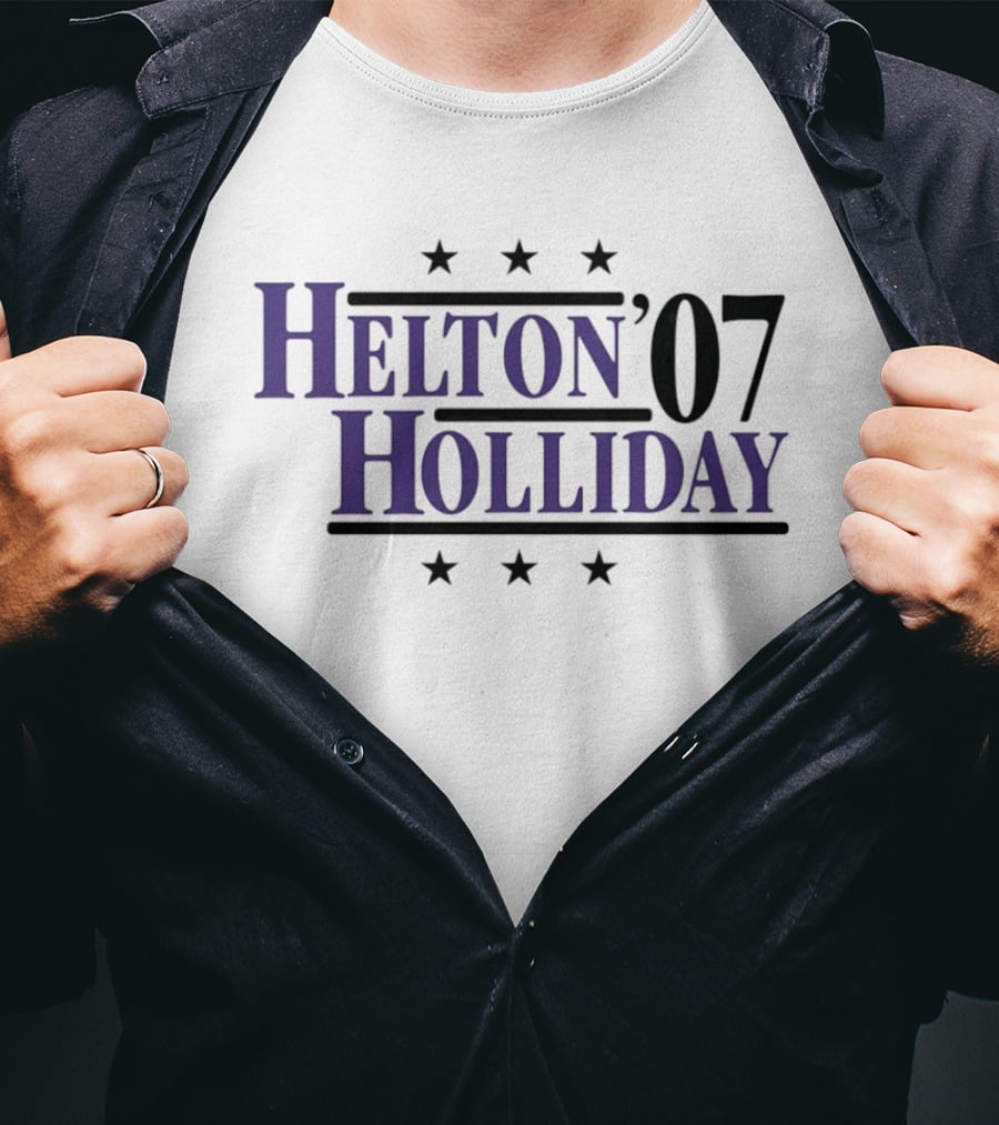 Helton Holliday 2007 Colorado Rockies Stars T-Shirt