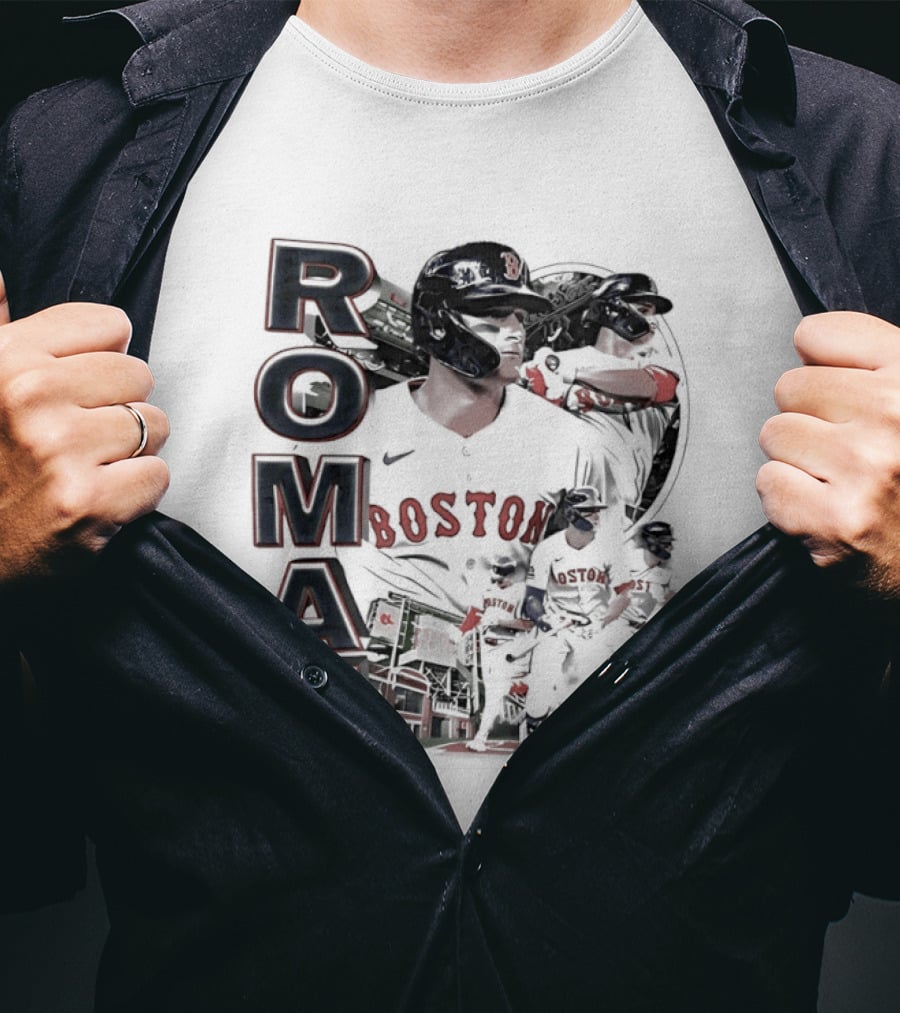 Roman Anthony Boston Red Sox 90s Bootleg Collage T-Shirt