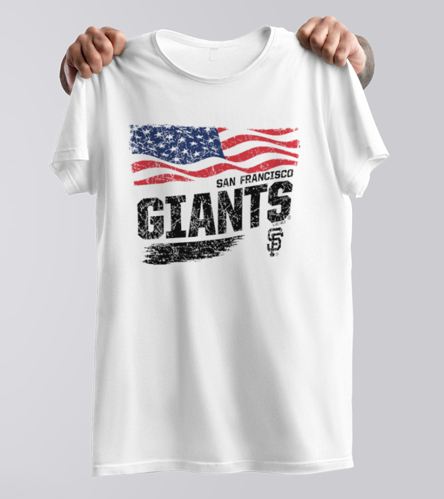 San Francisco Giants American Flag 4th Of July Celebration T-Shirt