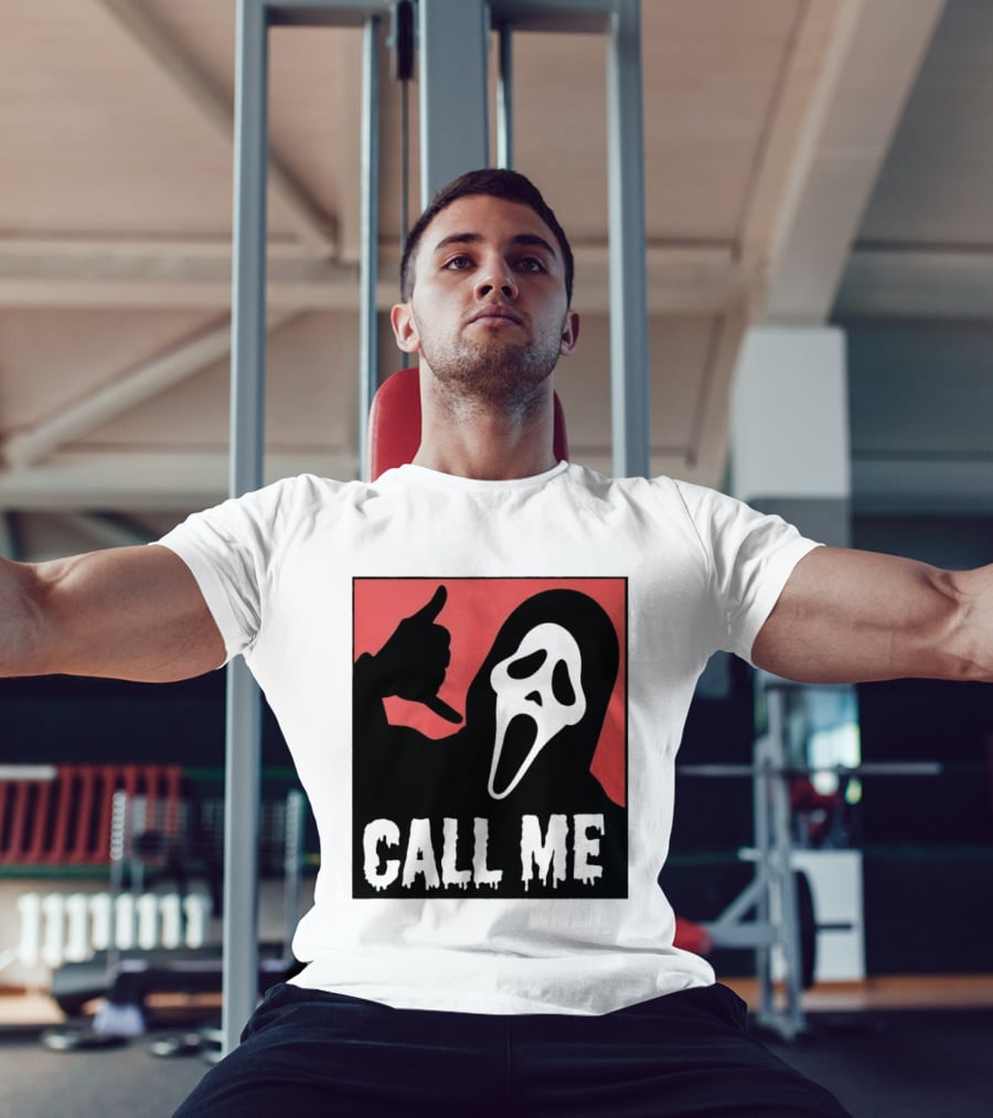 Ghostface Call Me Horror Halloween Scream T-Shirt