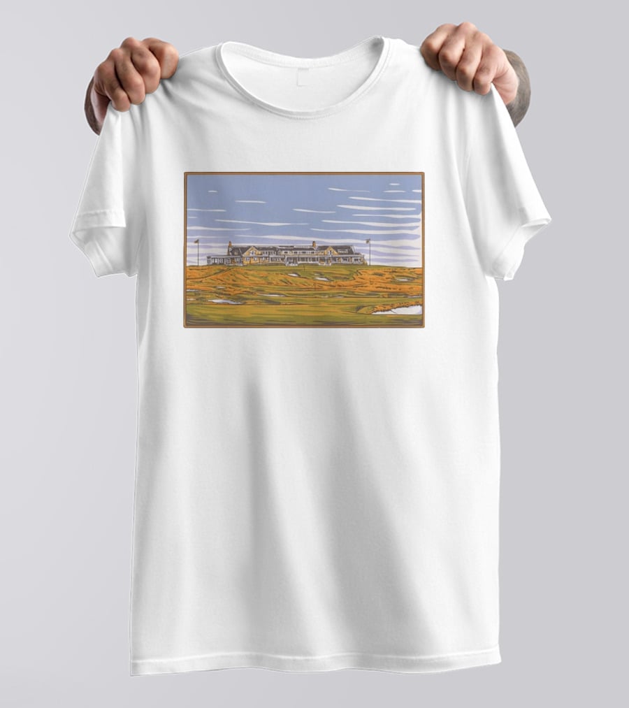 Southampton Golf Course Clubhouse Landscape Painting T-Shirt