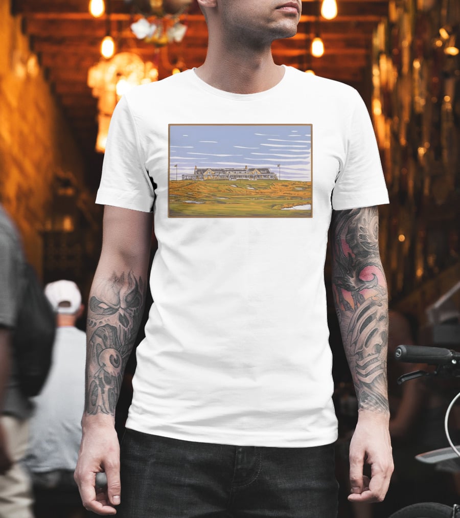 Southampton Golf Course Clubhouse Landscape Painting T-Shirt
