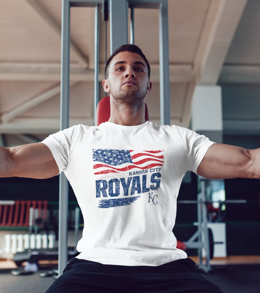 Kansas City Royals Waving American Flag 4th Of July Celebration KC T-Shirt
