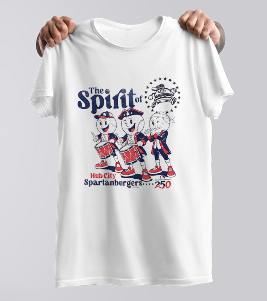 The Spirit Of Hub City Spartanburgers 250 Drummers Parade T-Shirt