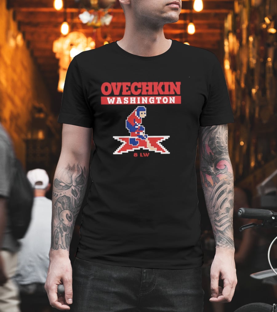 Ovechkin Washington Capitals 8 Bit Hockey LW T-Shirt