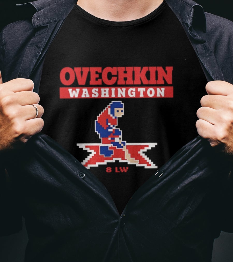 Ovechkin Washington Capitals 8 Bit Hockey LW T-Shirt