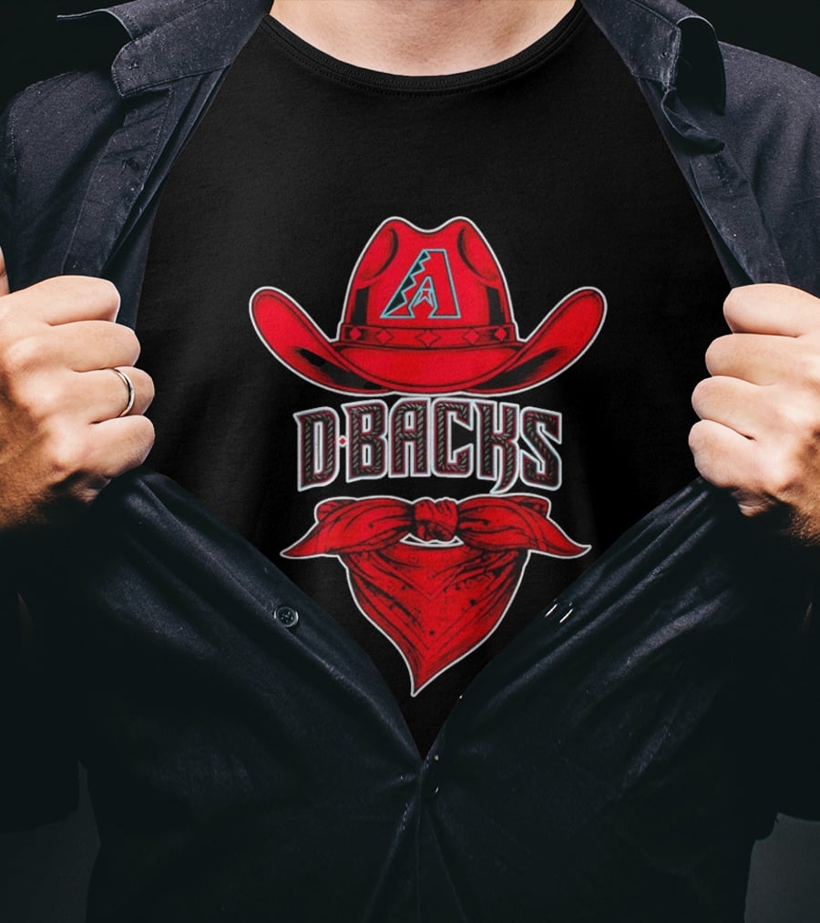 Arizona Diamondbacks D Backs Cowboy Hat Bandana Western Heritage T-Shirt