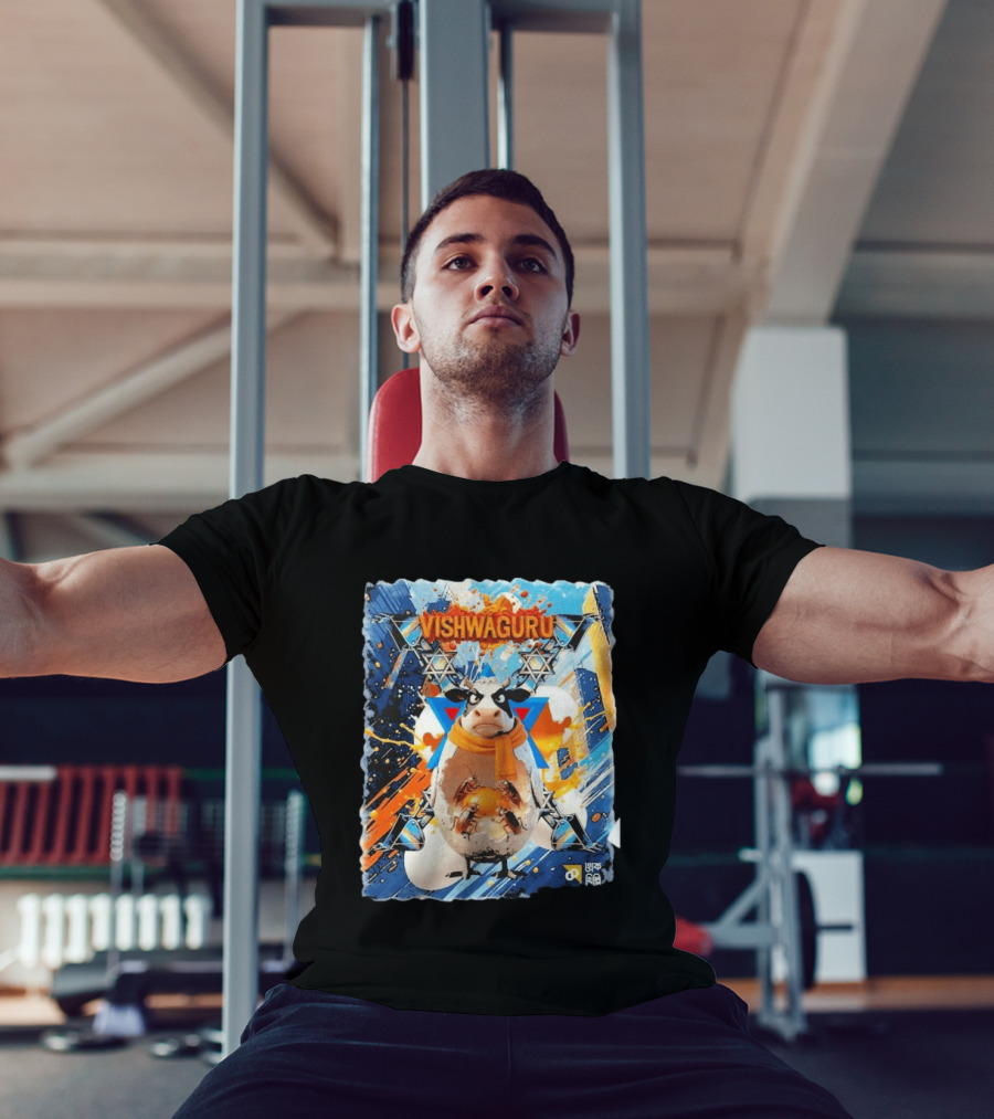 Vishwaguru Cow 2026 Stars Abstract T-Shirt