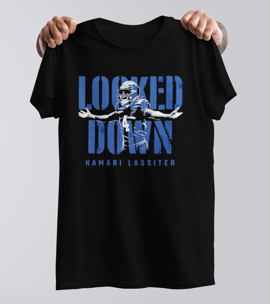 Kamari Lassiter Locked Down Football Player Number 4 T-Shirt