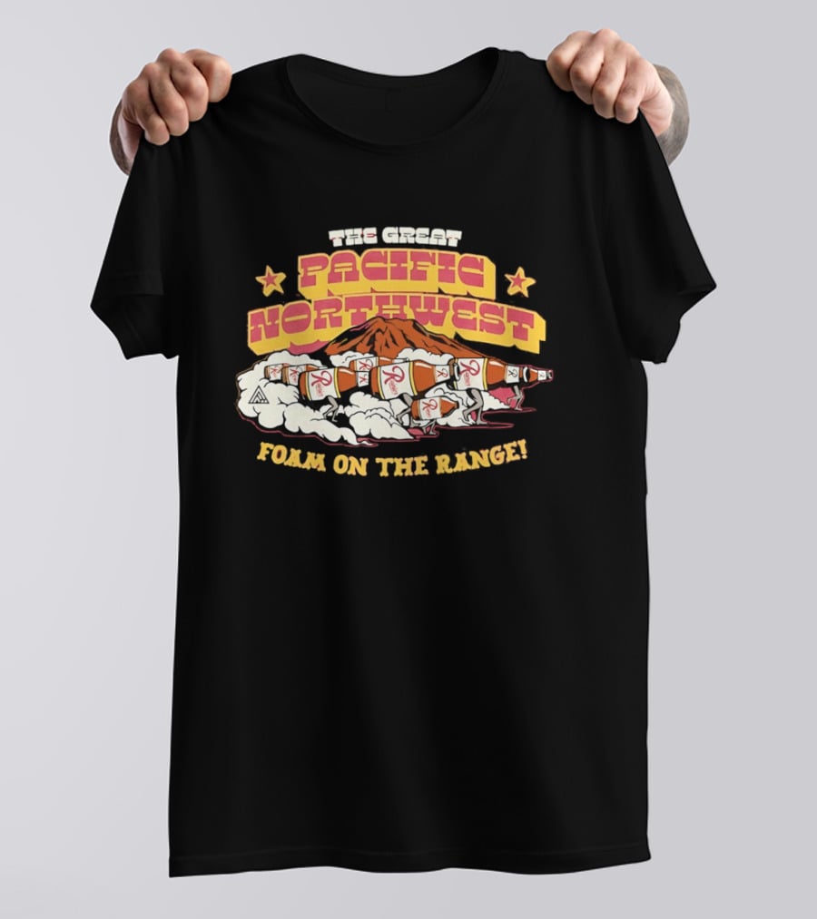 The Great Pacific Northwest Foam On The Range Rainier Beer Mountain T-Shirt