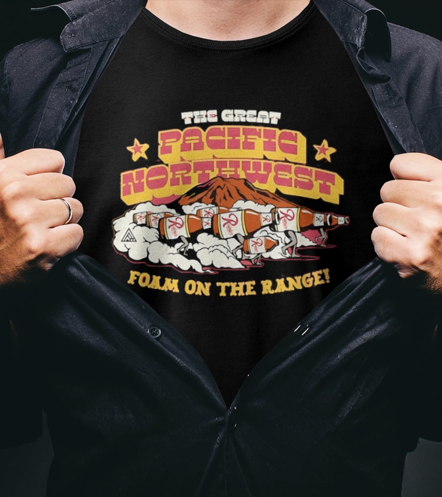 The Great Pacific Northwest Foam On The Range Rainier Beer Mountain T-Shirt