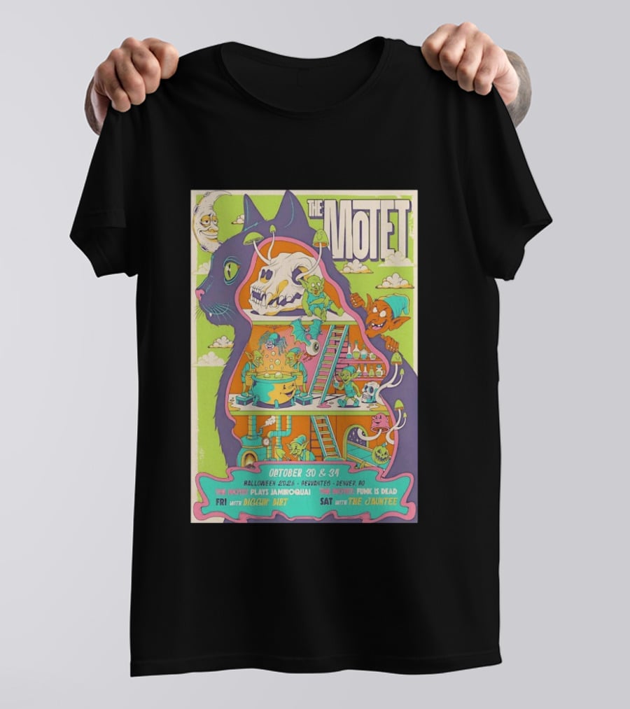 The Motet Plays Jamiroquai Halloween 2026 Cervantes Denver Concert Funk Is Dead Diggin' Dirt The Jauntee T-Shirt