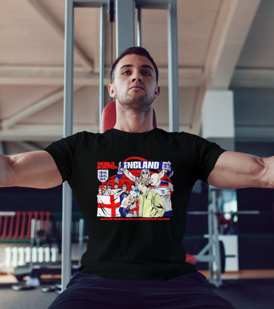 World In Motion England Football Fans Wembley Stadium England Supporters T-Shirt