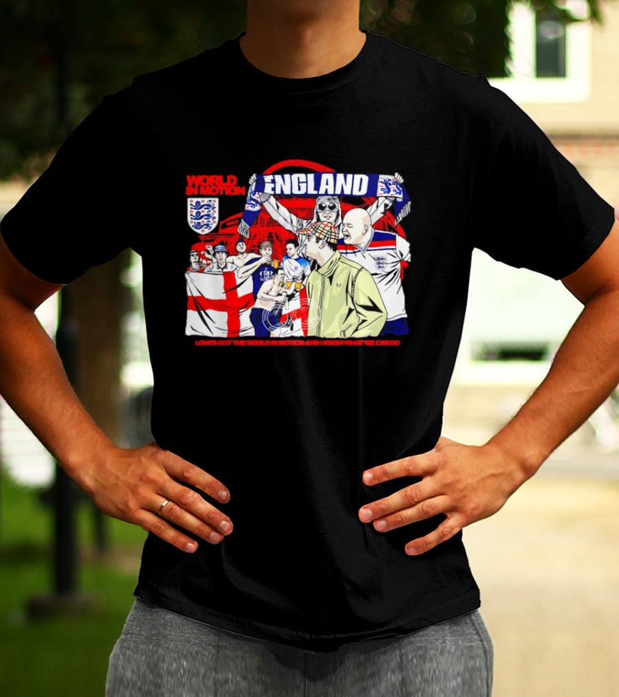 World In Motion England Football Fans Wembley Stadium England Supporters T-Shirt