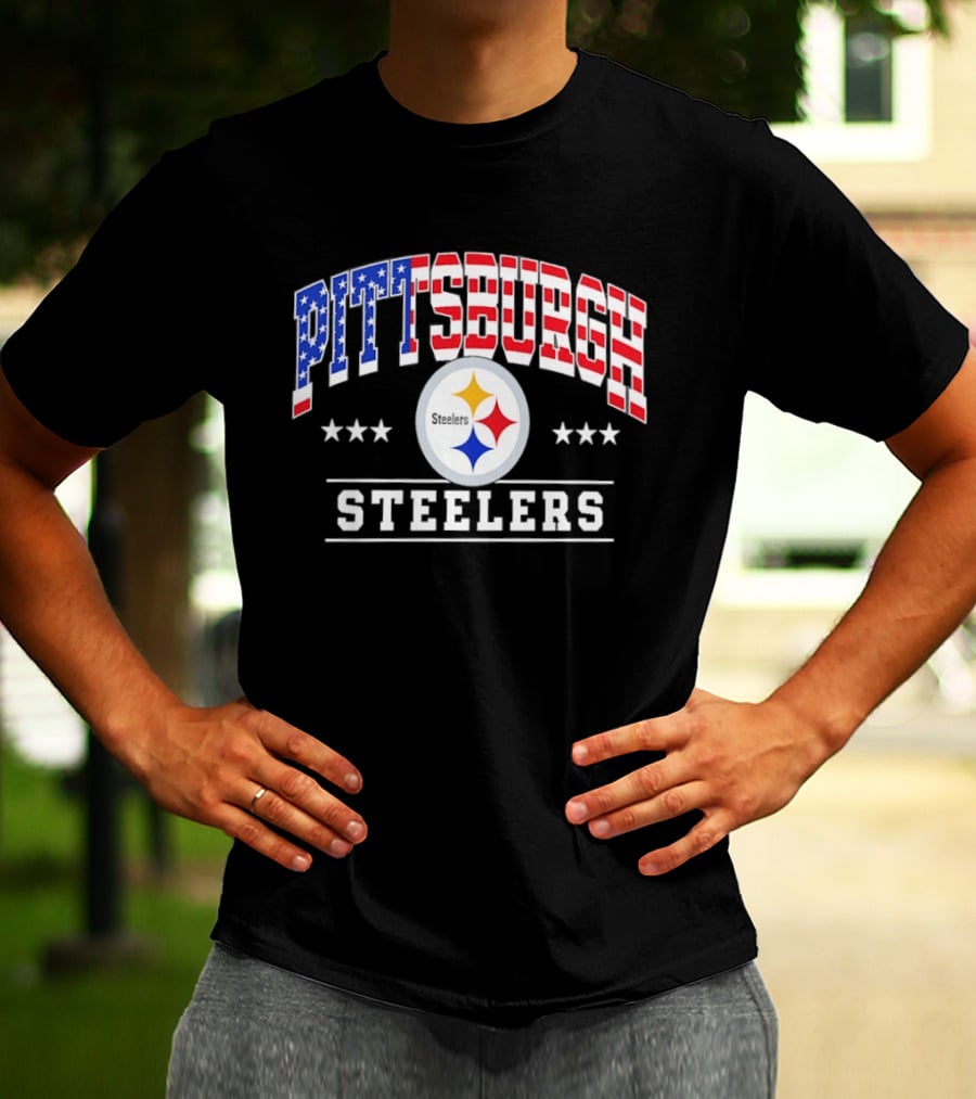 Pittsburgh Steelers American Flag 1776 2026 250 Years Celebration T-Shirt
