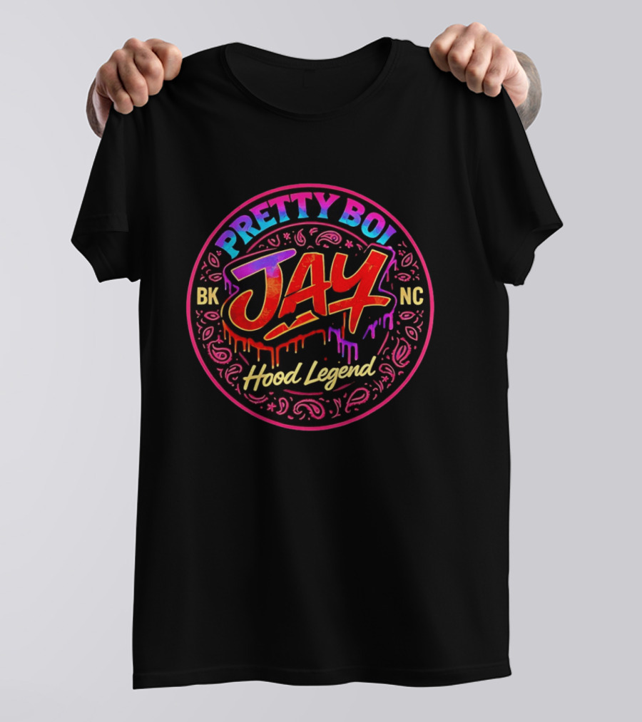 Pretty Boi Jay BK NC Hood Legend Graffiti T-Shirt
