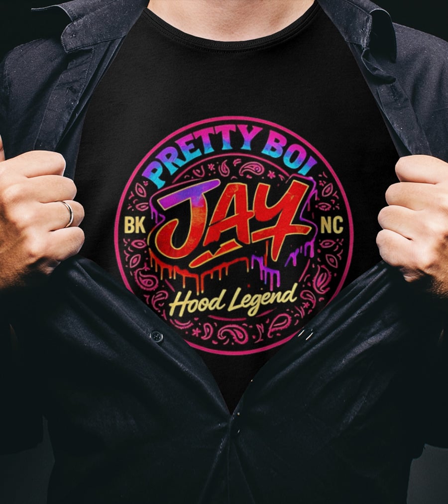 Pretty Boi Jay BK NC Hood Legend Graffiti T-Shirt