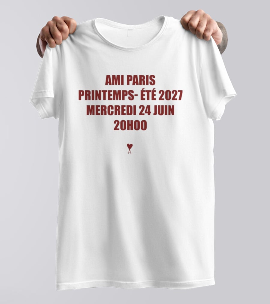 Ami Paris Printemps Été 2027 Mercredi 24 Juin 20H00 Heart T-Shirt