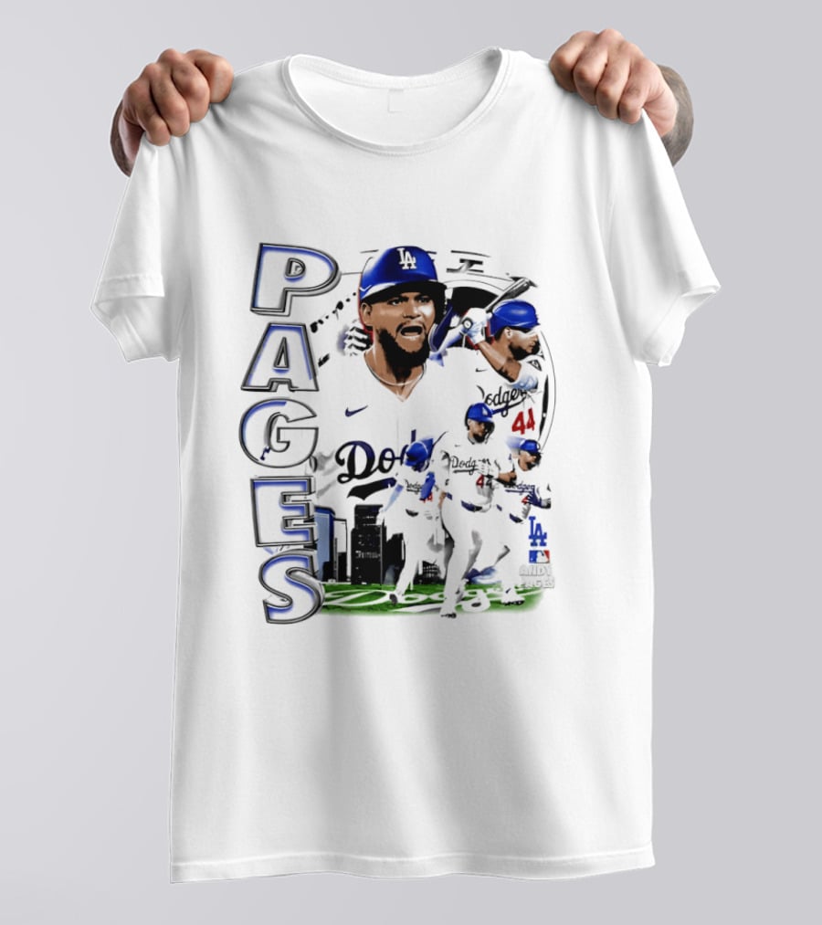 Andy Pages Los Angeles Dodgers 90s Bootleg Collage Dodgers 44 T-Shirt