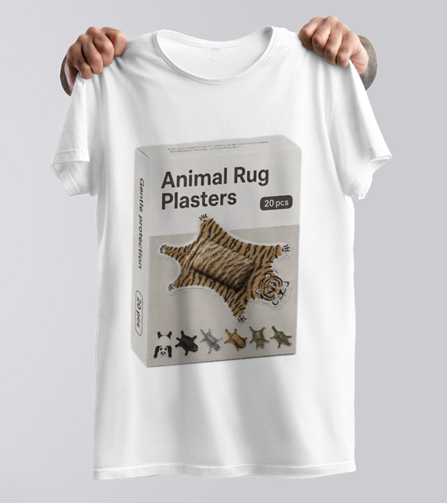Animal Rug Plasters 20pcs Gentle Protection Tiger Panda Bear T-Shirt