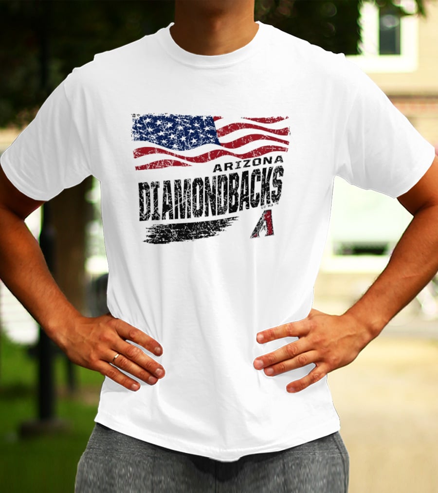 Arizona Diamondbacks Waving American Flag Fourth Of July Celebration T-Shirt