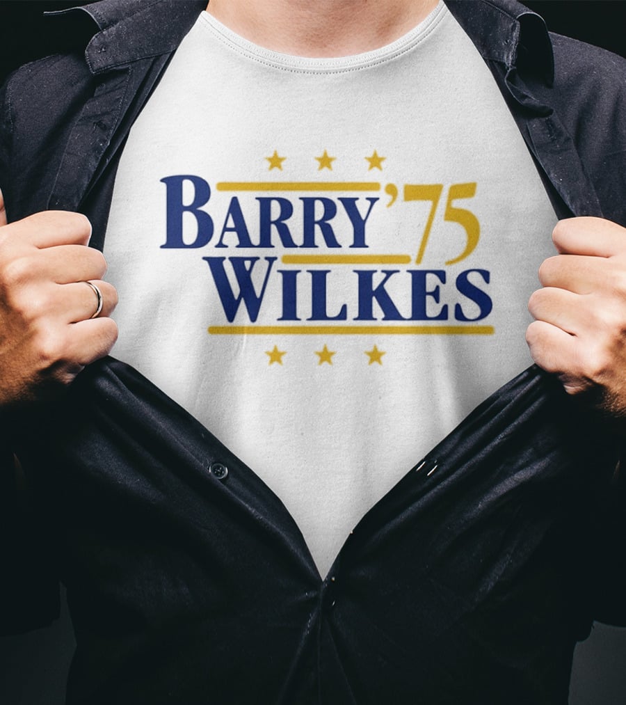 Barry Wilkes '75 Golden State Warriors Six Stars T-Shirt