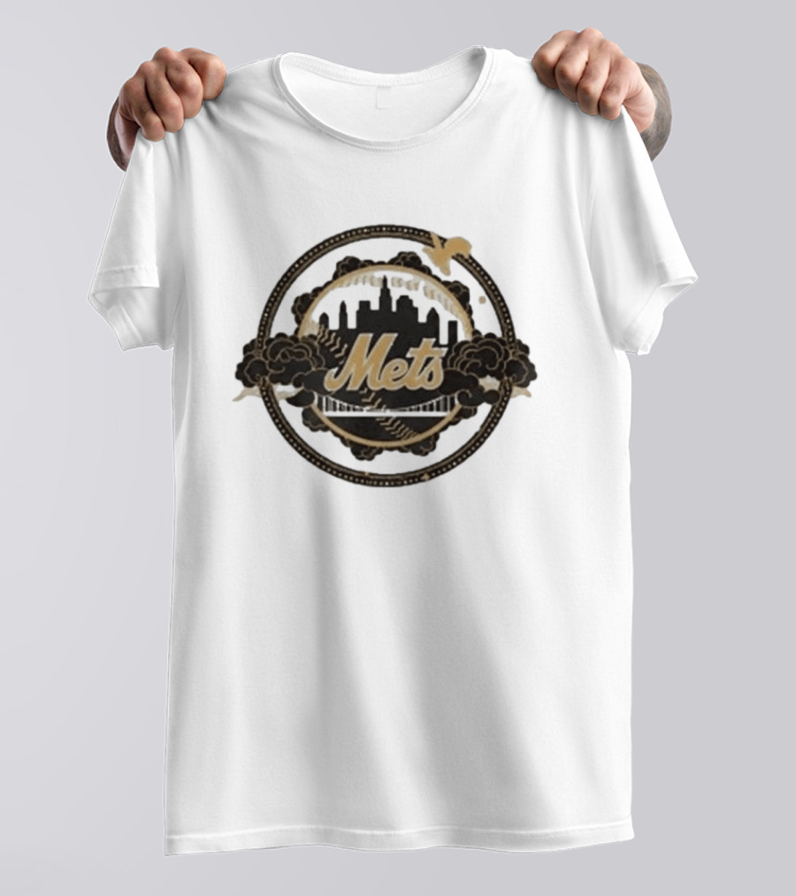 Mets Fourth Wing Night Skyline Baseball T-Shirt