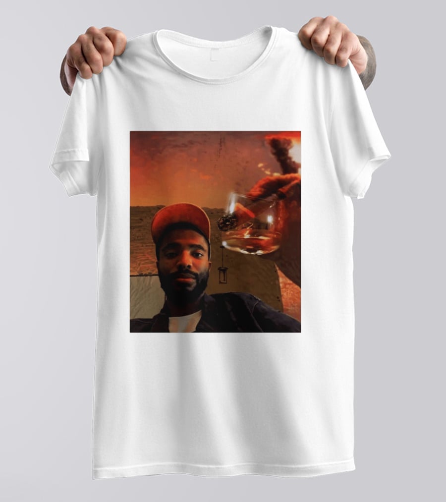 Mikal Bridges Phoenix Suns Cigar Whiskey Glass Sunset Vibes T-Shirt