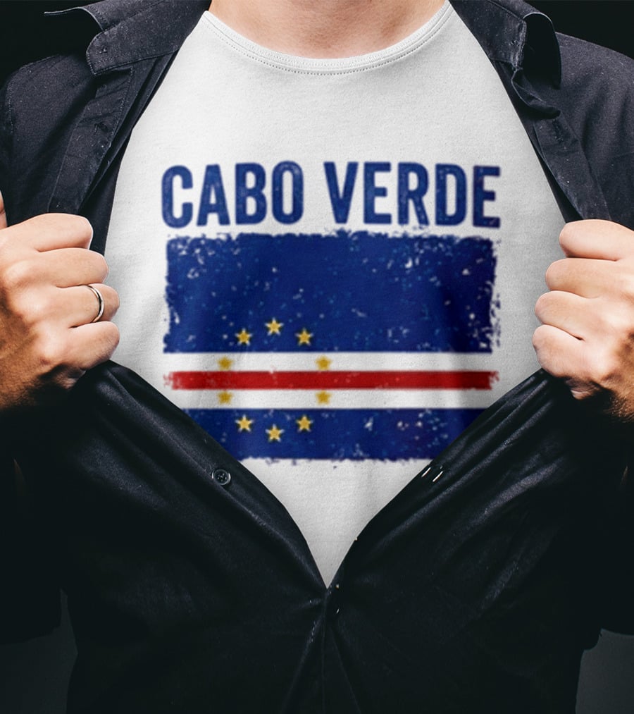 Cabo Verde Flag African Country Patriotic Stars And Stripes T-Shirt