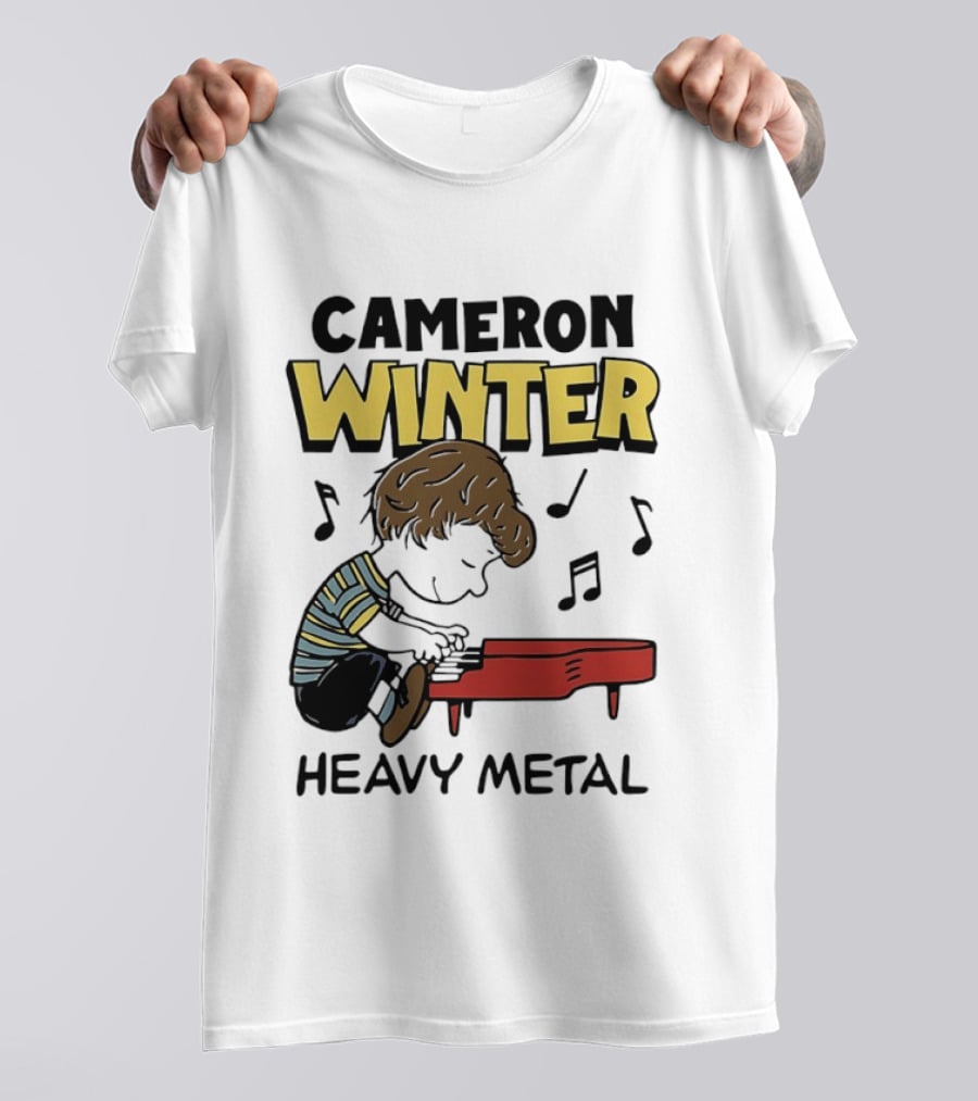 Cameron Winter Heavy Metal Schroeder Peanuts Comic Piano T-Shirt