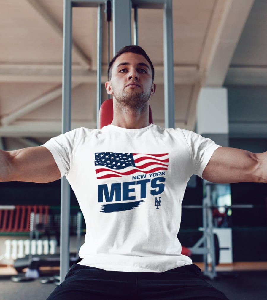 New York Mets American Flag MLB Fan T-Shirt