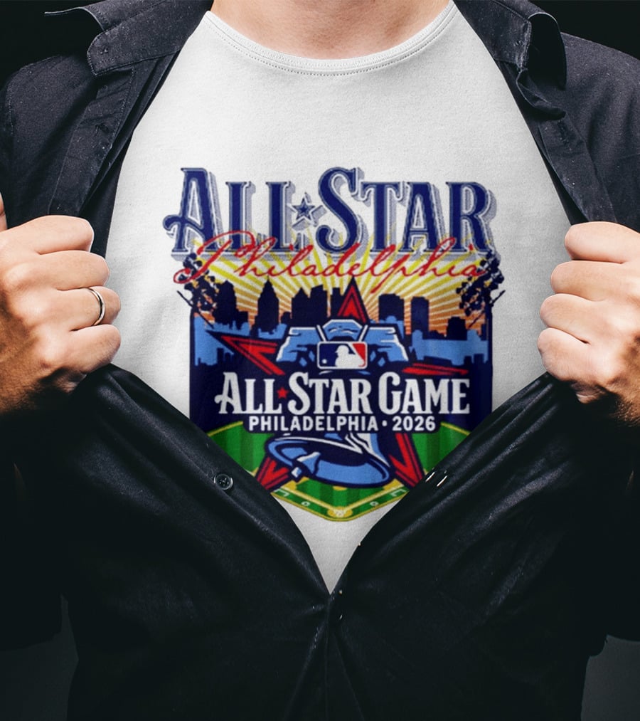 Philadelphia Phillies All Star Game 2026 Skyline Baseball MLB T-Shirt