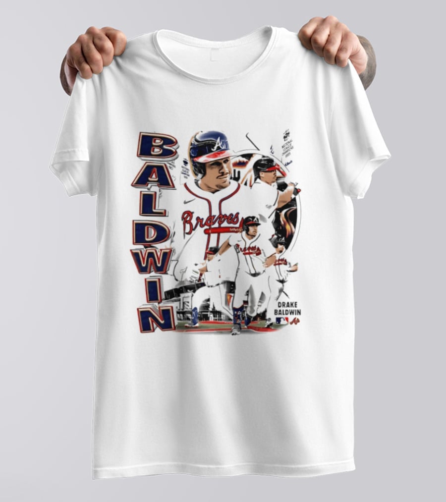 Atlanta Braves Baldwin 90s Bootleg Collage T-Shirt
