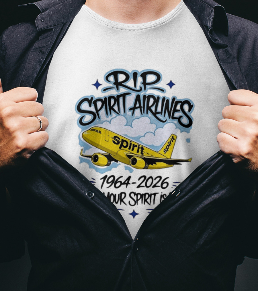 RIP Spirit Airlines 1964 2026 Now Your Spirit Is Free T-Shirt