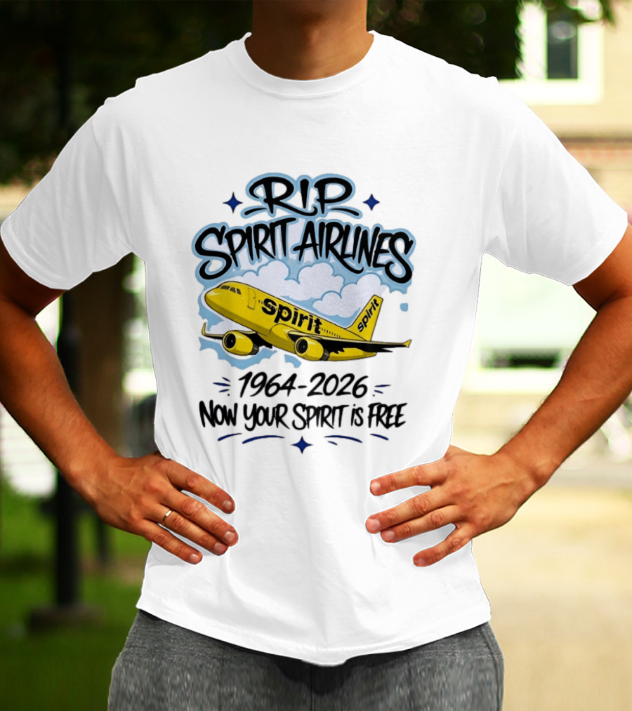 RIP Spirit Airlines 1964 2026 Now Your Spirit Is Free T-Shirt