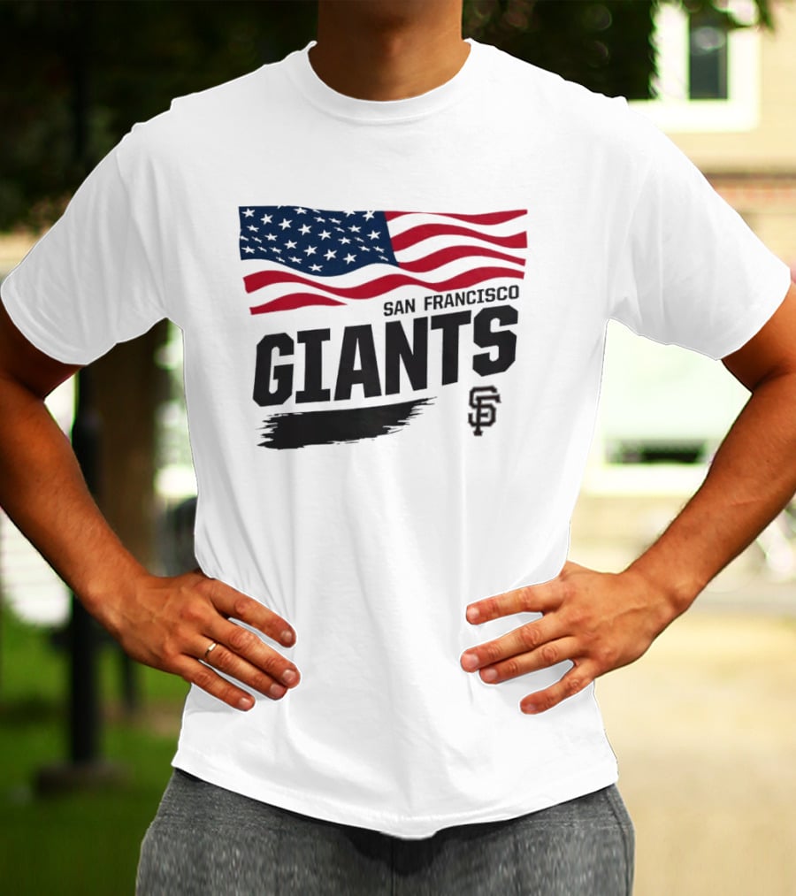 San Francisco Giants American Flag SF Baseball T-Shirt