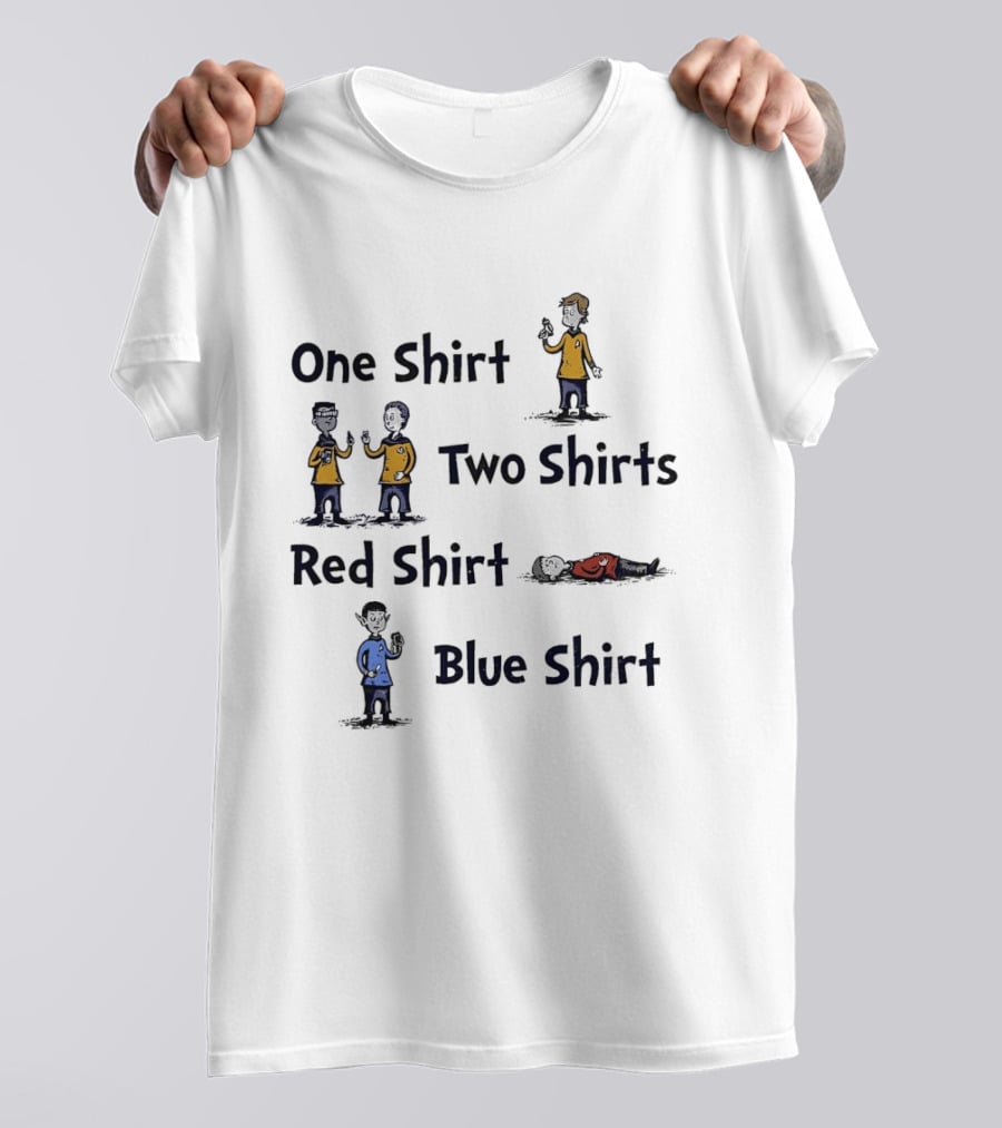 One Shirt Two Shirts Red Shirt Blue Meme T-Shirt